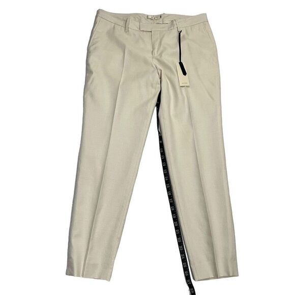 Suitstudo Sz 8 NWT Off-White Cotton-Silk Mid-Rise Straight-Leg women’s Trouser P - Picture 7 of 14